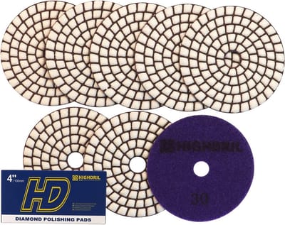 Droge Diamant Polijstschijven Set voor Graniet, Steen en Marmer - 100 mm