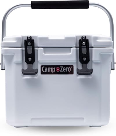 Compacte Koelbox 10 Liter - Premium Ijskist met Bekerhouders en Draaggreep - Wit