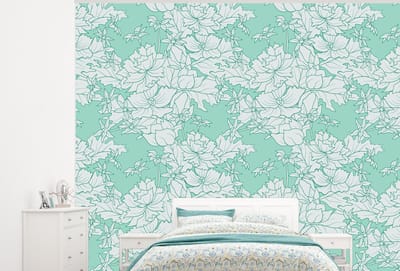Behang - Fotobehang Patronen - Vintage - Bloemen - Breedte 300 cm x hoogte 240 cm