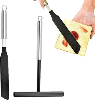 Pannenkoek Gereedschap - Crepe Set - Bakken Maken - Roestvrijstaal - 34cm Spatel - Zilver