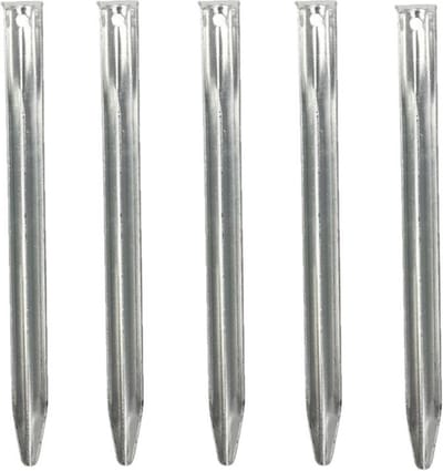 30x Stuks grondpennen/tentharingen metaal halfrond 22 cm - Kampeer artikelen voor tent of windscherm