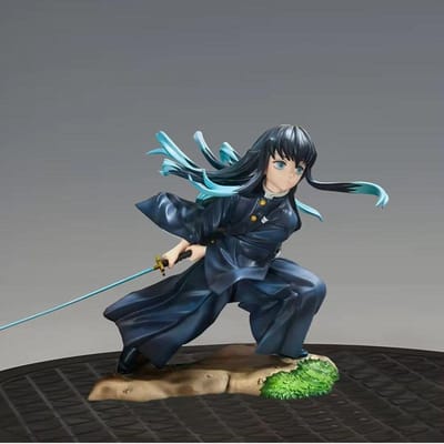 Anime Demon Slayer Figuur Tokitou Muichirou Figuren Actiefiguur Pvc Poppen Decoratie Standbeeld Figuur Speelgoed Kerstcadeaus gray