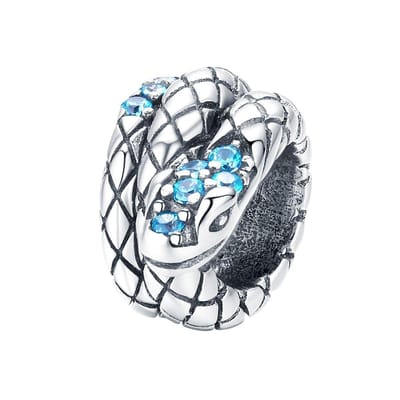 Slang bedel zirkonia | bedels voor armband | Snake bead | Zilverana | geschikt voor alle bekende merken | 925 zilver | moederdag