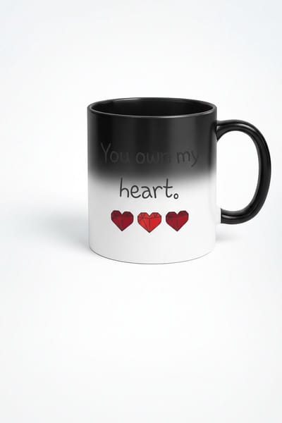 Magische Mok 'You Own My Heart' met Gamer Harten - Warmtegevoelig Liefdescadeau