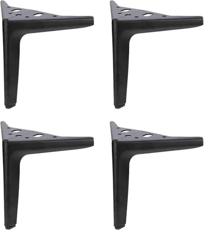 Meubelpoten Set - Kastpoten Bankpoten - Meubels Verfraaien - Hoge Draagkracht - 30cm Hoog - Zwart