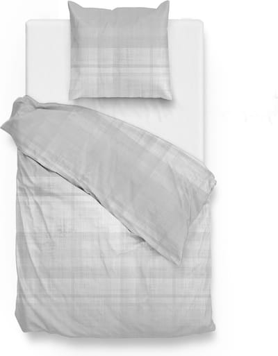 Zohome Marley Dekbedovertrek - Eenpersoons - Flanel - 140x200-220cm - Grijs