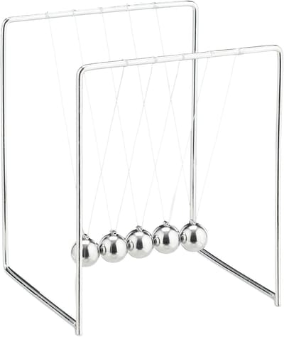 2 x newton cradle - 5 balanceerballen voor op het bureau - Newton pendel
