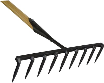 De Wit Zaadhark met 9 ronde tanden en essen steel 170 cm