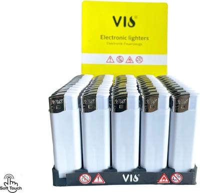 Aanstekers 50 stuks in tray - bedruk aanstekers wit - navulbaar - reclame aanstekers