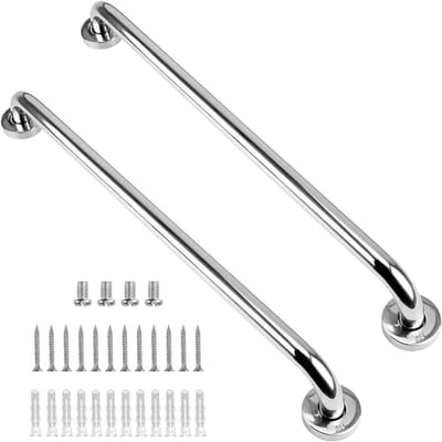 2x Badkamer Beugel Veiligheidsbeugel 50cm RVS Chroom voor Toilet en Douche