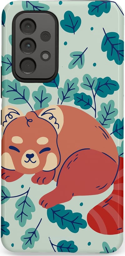 Casetastic Hoesje Geschikt voor Samsung A53 - Stijlvolle Beschermende Duo-layer Case - Rode panda avonturen