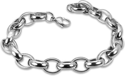 Amanto Armband Djesna - 316L Staal - Jasseron Ovaal - 10mm - 20cm