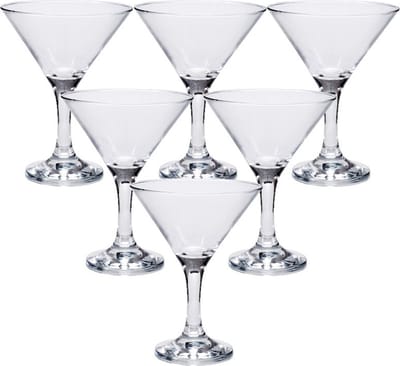 Pasabahce Cocktail/martini glazen - Set van 12x stuks - transparant - 190 ml