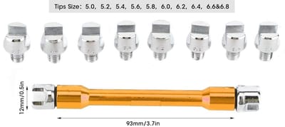 Dailygoods- Spaaksleutelset CNC - Motorfiets Sleutelset - Draagtas - Lengte 93 mm - Geschikt voor de meeste motorfietsen - Bandstaaldraad afstellen - Velgsleutel