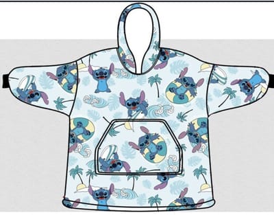 Disney Lilo & Stitch Hoodie Fleece deken, Beach Life - Kind - One Size (7-14 jaar) - Polyester