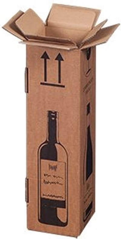 Flesverzenddoos voor 1 (wijn)fles 105 x 105 x 420 mm | 20 stuks