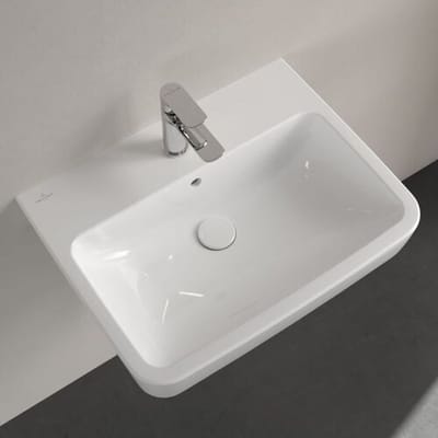 Villeroy & Boch O.novo countertop washbasin 60 x 46 cm with overflow, 1 tap hole 4A416G01