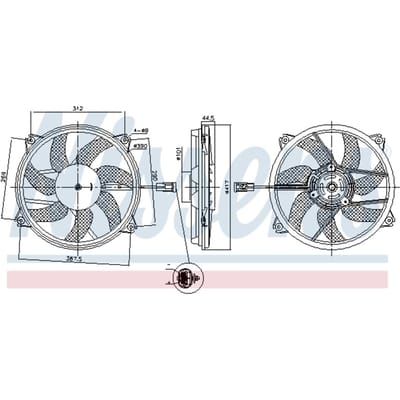 Koelventilatorwiel, motorkoeling NISSENS 850035
