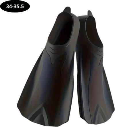 Bovista Zwemvliezen Voor Kinderen & Volwassenen - Flippers - Zwemflippers - Snorkelset - Zwart - Maat 34-35.5