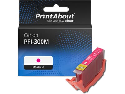 PrintAbout huismerk Inktcartridge PFI-300M Magenta Geschikt voor Canon