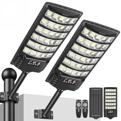 Buitenverlichting op Zonne-energie met Afstandsbediening en Bewegingsmelder - Waterdichte LED Verlichting voor Tuin en Oprit