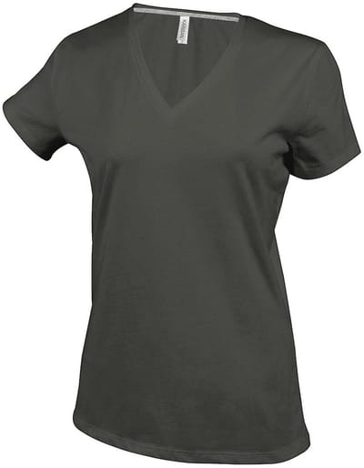 Kariban Dames/dames Feminine Fit Korte Mouwen V Hals T-Shirt (Grijs)