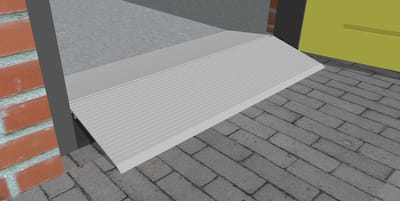 Drempelbrug / Oprit / Oprijplaat, lengte 40 cm, geschikt om drempel tot 4 cm te overbruggen