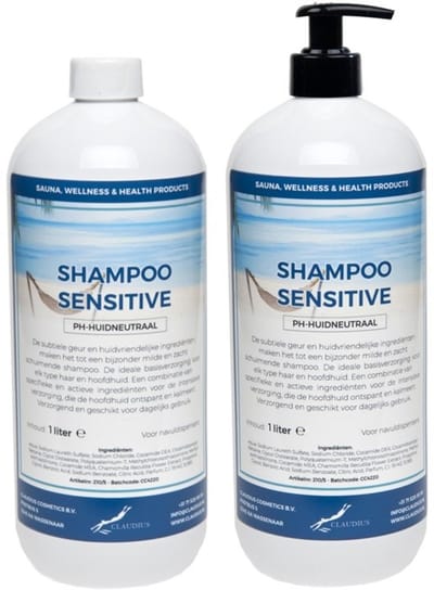 Shampoo Sensitive Care - 1 liter - 2 Stuks - met pomp - Voordeelverpakking - Haarverzorging