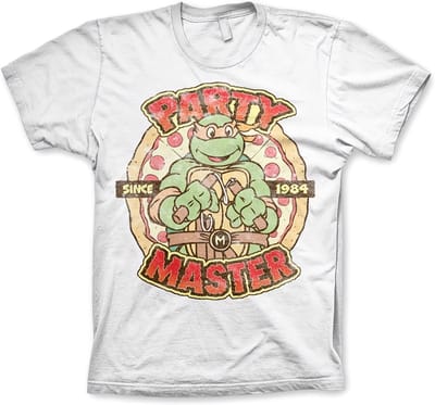 Teenage Mutant Ninja Turtles TMNT Party Master Since 1984 T-shirt White