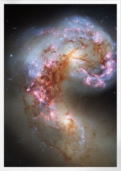 Antennae Galaxies Reloaded | Space, Astronomie & Ruimtevaart Poster | A3: 30x40 cm