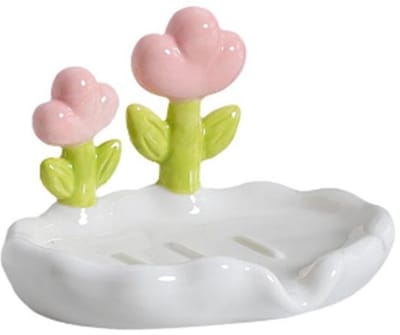 Dailygoods- Zeepbakje Compact - Douchezeephouder - Zeepdoosje - Huishoudelijke Zeepafvoer - Ruimtebesparend - Bloemvormig Design - Zeepdoos