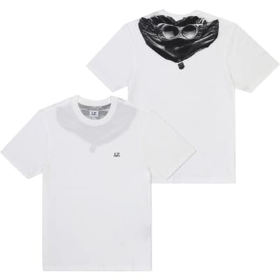 C.p.company Heren Grafisch T-shirt wit bril 005100w 103 RCCMTS725A 005100W 103 (L)