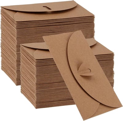Inovra Plus - Kraftpapieren liefdessluiting enveloppen - 300 stuks - bruin - cadeaukaarten - bruiloft Kerstmis uitnodigingen