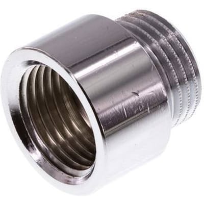 G 1/2'' F/M Verchroomd Messing Verlengstuk DIN 3523 - 15 mm [2 Stuks]