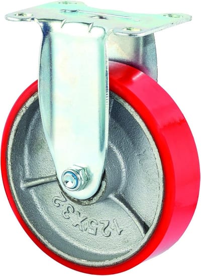 Gietijzeren Zwenkwiel met Vaste Sokkel 125 mm