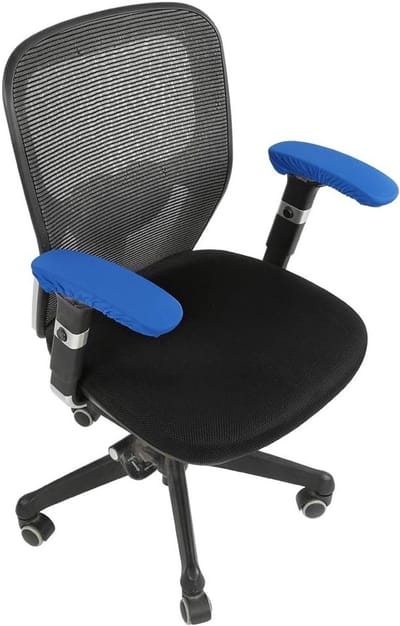 Verstelbare Armsteunhoes voor Kantoorstoelen, Elastische Bescherming voor Armleuningen van DraStoelen, Comfortabele en Verwijderbare Armguard (Blauw)
