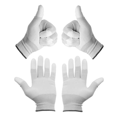 2 Pairs ESD Antistatic Gloves for Cleaning and Repair - Size M