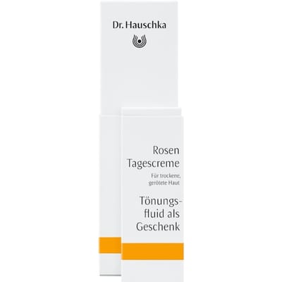 Dr. Hauschka Dagopvang Roos dagcrème + tonifiërende fluid Getinte Dames 32.5 ml