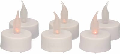 Anna's Collection LED theelichtjes - 6x stuks - wit - met timer functie - waxinelichtjes - kaarsen