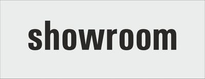 showroom deurbordje - deur - tekstbordje - zelfklevend - geanodiseerd aluminium - 130 x 50 mm. - dikte 0,5 mm. - 5 jaar garantie!