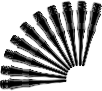 100 Stuks Zwarte Dart Tips 2BA van Plastic - Standaard Draad voor Precisie en Duurzaamheid