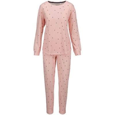 Katoenen dames pyjama perzik Ringella - Roze - Maat - 38