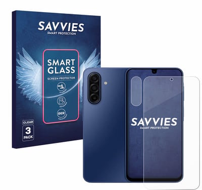 3 Stuks Savvies Screenprotector - geschikt voor Samsung Galaxy A17 4G (Voor+Camera) - beschermfolie glas transparant
