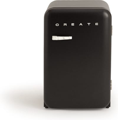 CREATE - Koelkast in retrostijl - Zwart - Handvat Marmer - FRIDGE RETRO 107L