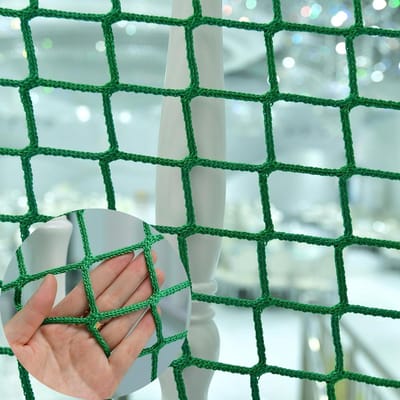 Veiligheidsnet Touw - Beschermnet Balkon - Kinderen Huisdieren Beschermen - Knooploze Dubbele Naald - 4 mm Dikte 4 cm Raster