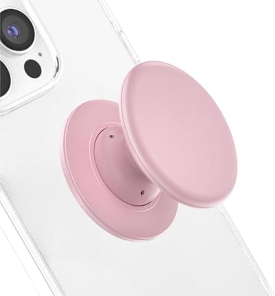 Daity Een uitschuifbare en opvouwbare telefoonhouder in macaronkleur - effen van kleur - geschikt voor mobiele apparaten zoals telefoons en tablets (zwart).
