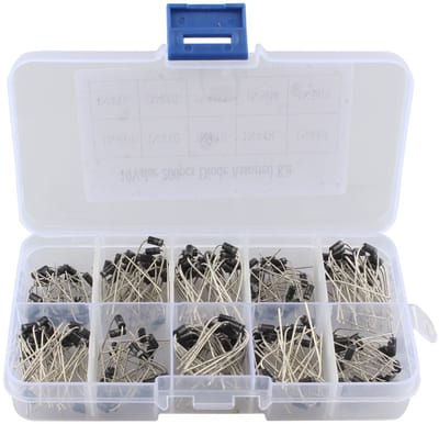 Dailygoods - Diode Kit - 200 Stuks met 10 Waarden - Inclusief Plastic Opbergdoos - Voor Elektronica - Diverse Waarden - Betrouwbaar - Geschikt voor Di...
