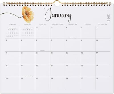 Wandkalender Maandplanner 2025-2026 16 Maanden School & Familie Overzicht