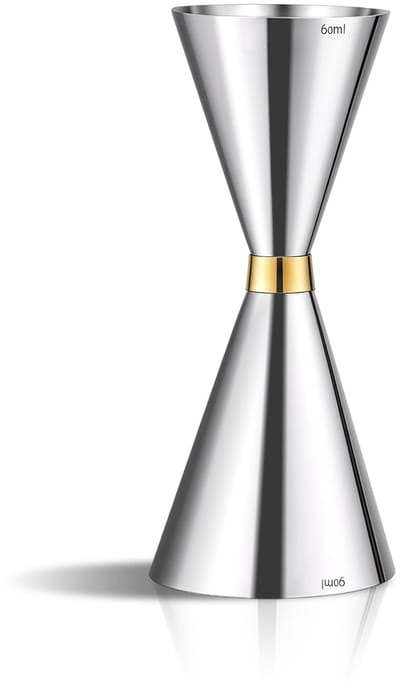 304 roestvrij staal twee-Ended Cocktail Jigger Dual Spirit Maatbeker met Meting Markeringen, 60ml/90ml