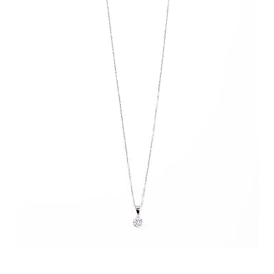 Luxenter Sterling zilveren 925 ketting met gerhodineerde zirkonia - Yedia